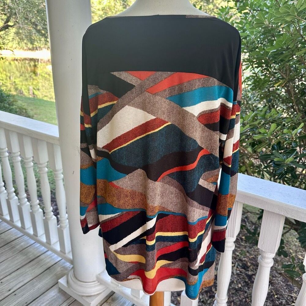 IC. Collection Fall Abstract Print Knit Pullover - Picture 2 of 4